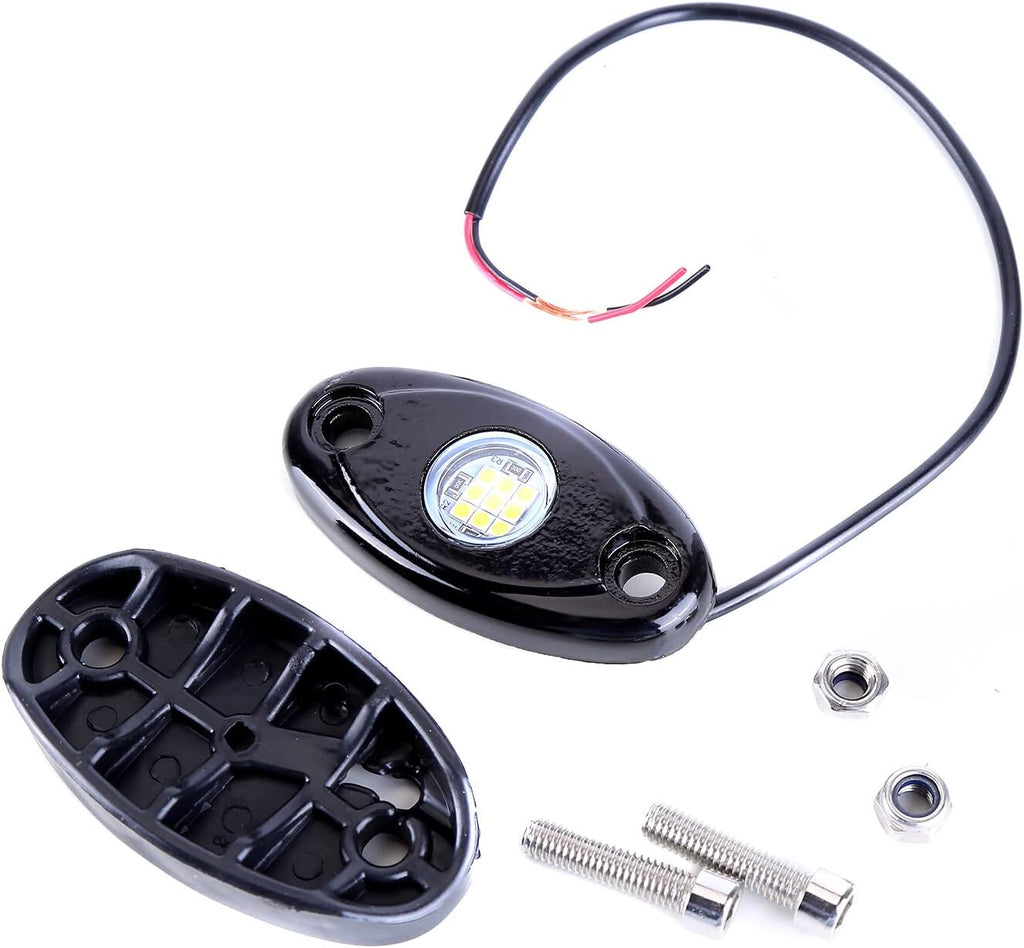 24 Pods LED Neon Underglow Light Waterproof Rock Light Kits 9W 800LM T445