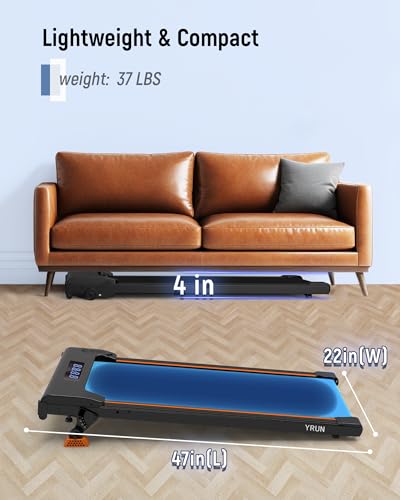 2.5HP Quiet Compact Under Desk Treadmill with Remote Q288