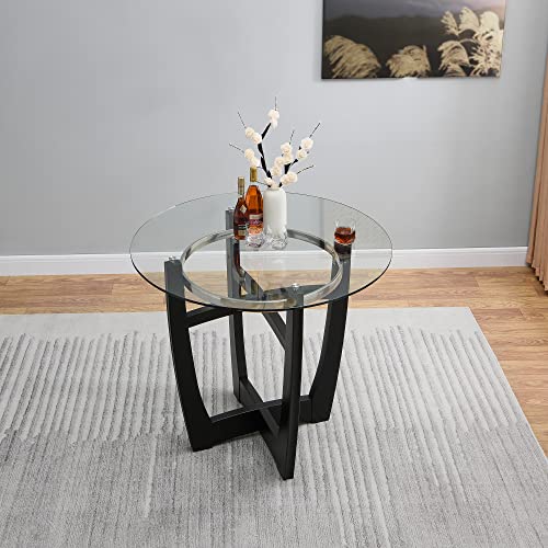 Ivory White Set of 2 Glass Counter Height Bar Stools with Upholstered Back K3667