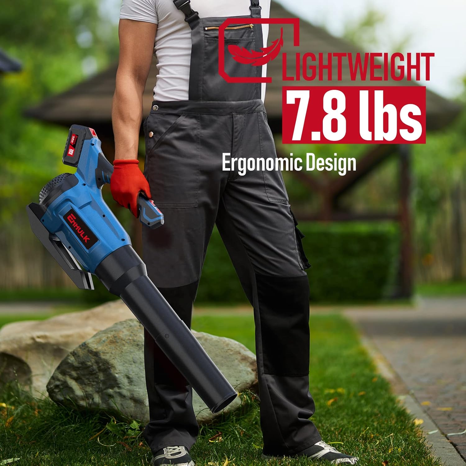 Cordless Leaf Blower, 430 CFM Electric Jet Blower with Brushless Motor, 20V 4.0Ah Battery & 1.8A Fast Charger C39773