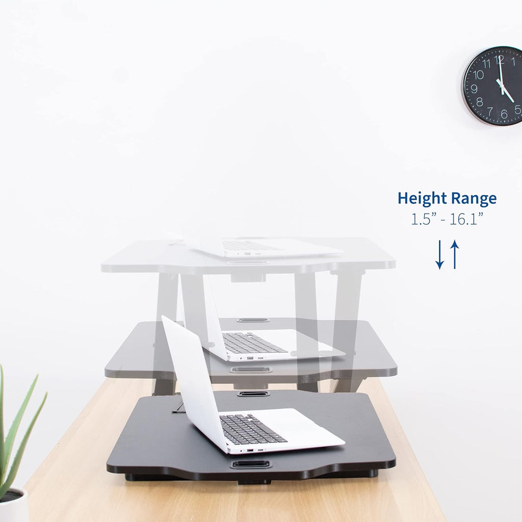 Black 27 inch Adjustable Standing Desk Converter A1988