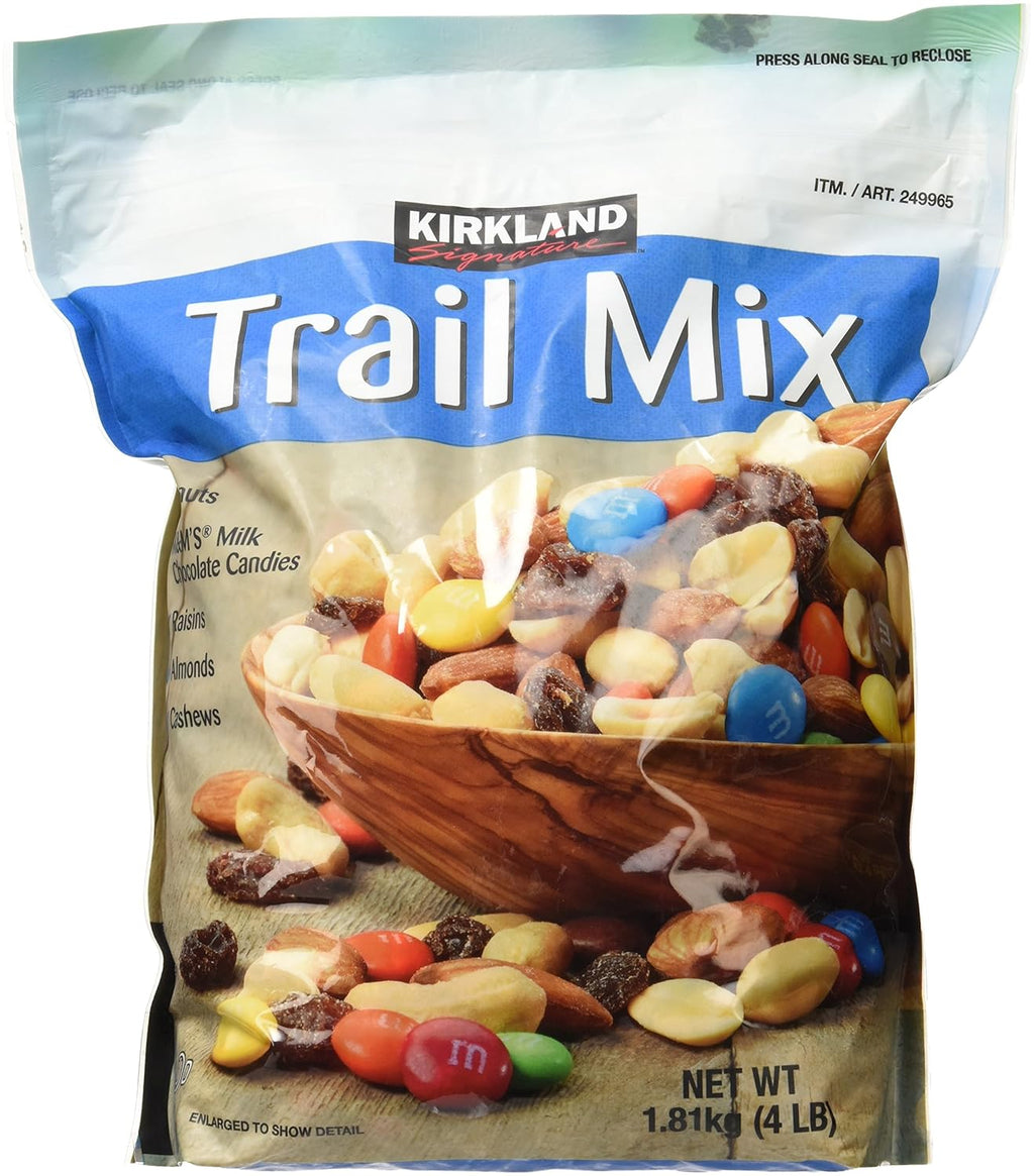 4 Pound Trail Mix with Peanuts, M and M Candies, Raisins, Almonds and Cashews F7237