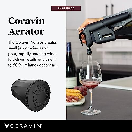 Black Wine Preservation System with 2 Argon Gas Capsules Q95273