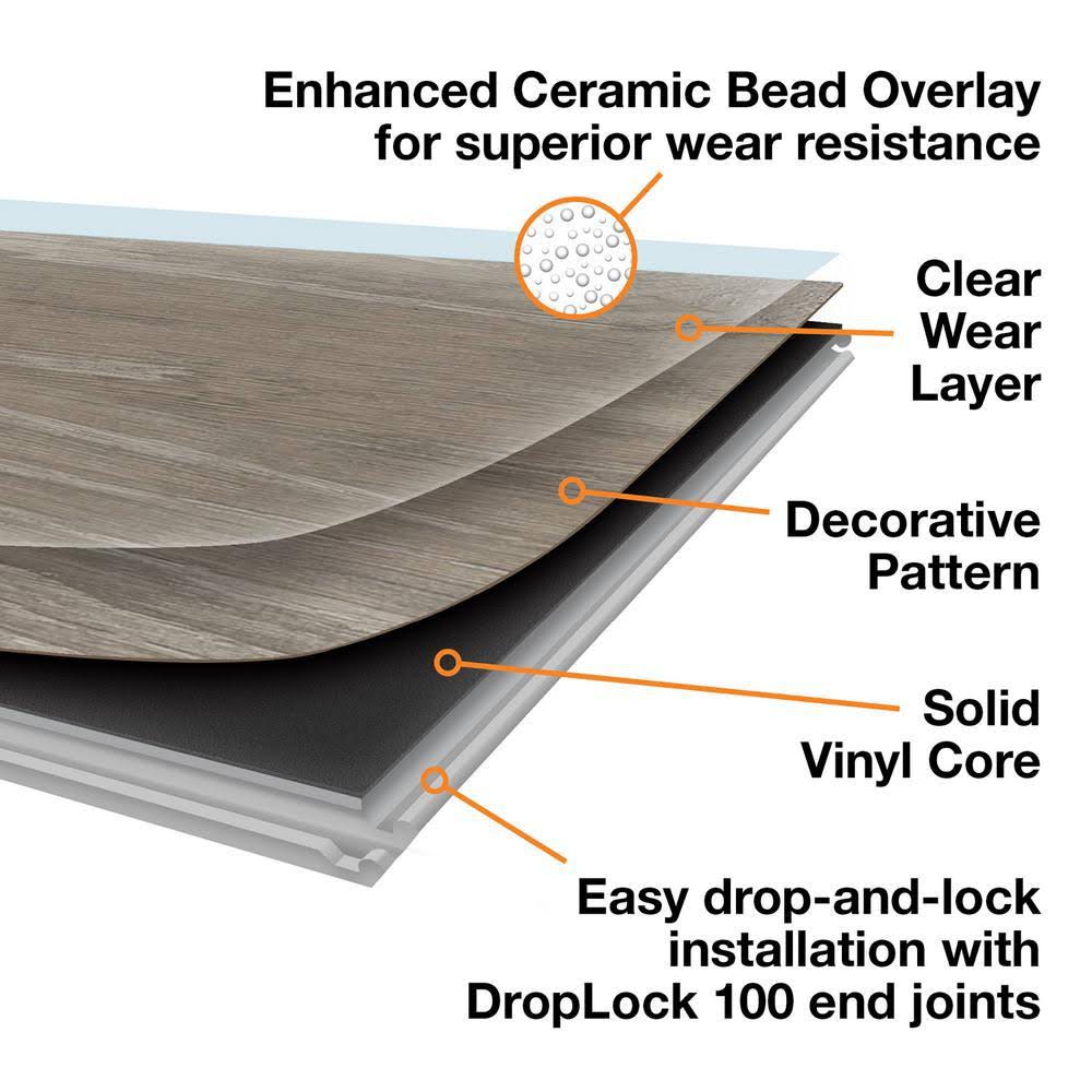 Warm Cherry Luxury Vinyl Plank Flooring (24.74 Sq. ft. / CASE) Z197435