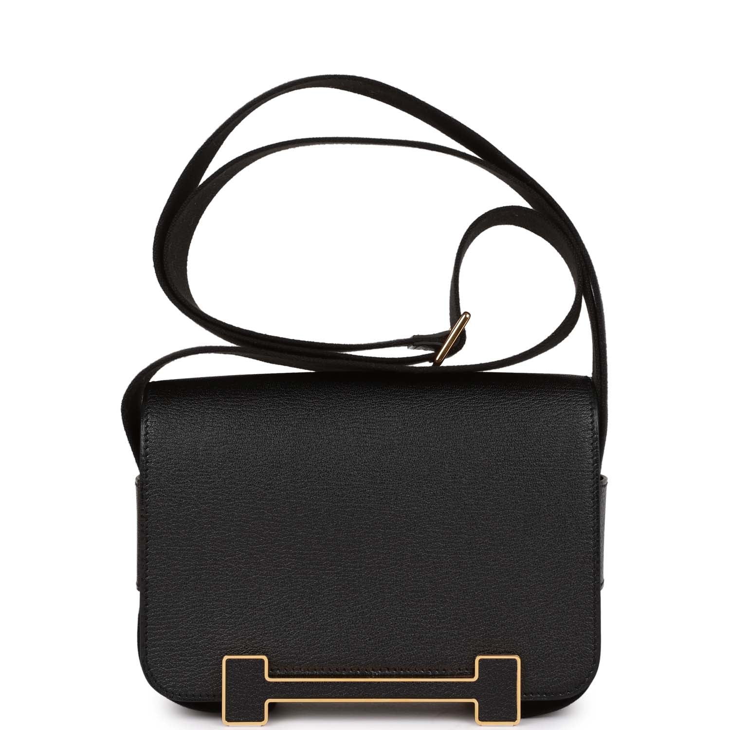 Black Chevre Gold Hardware Geta U8660