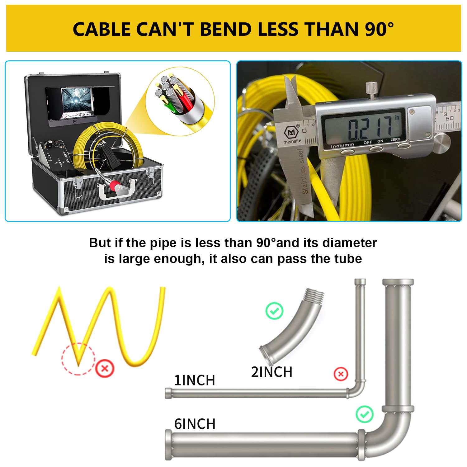 100ft Inspection Camera with 512Hz Sonde Transmitter and Receiver I361