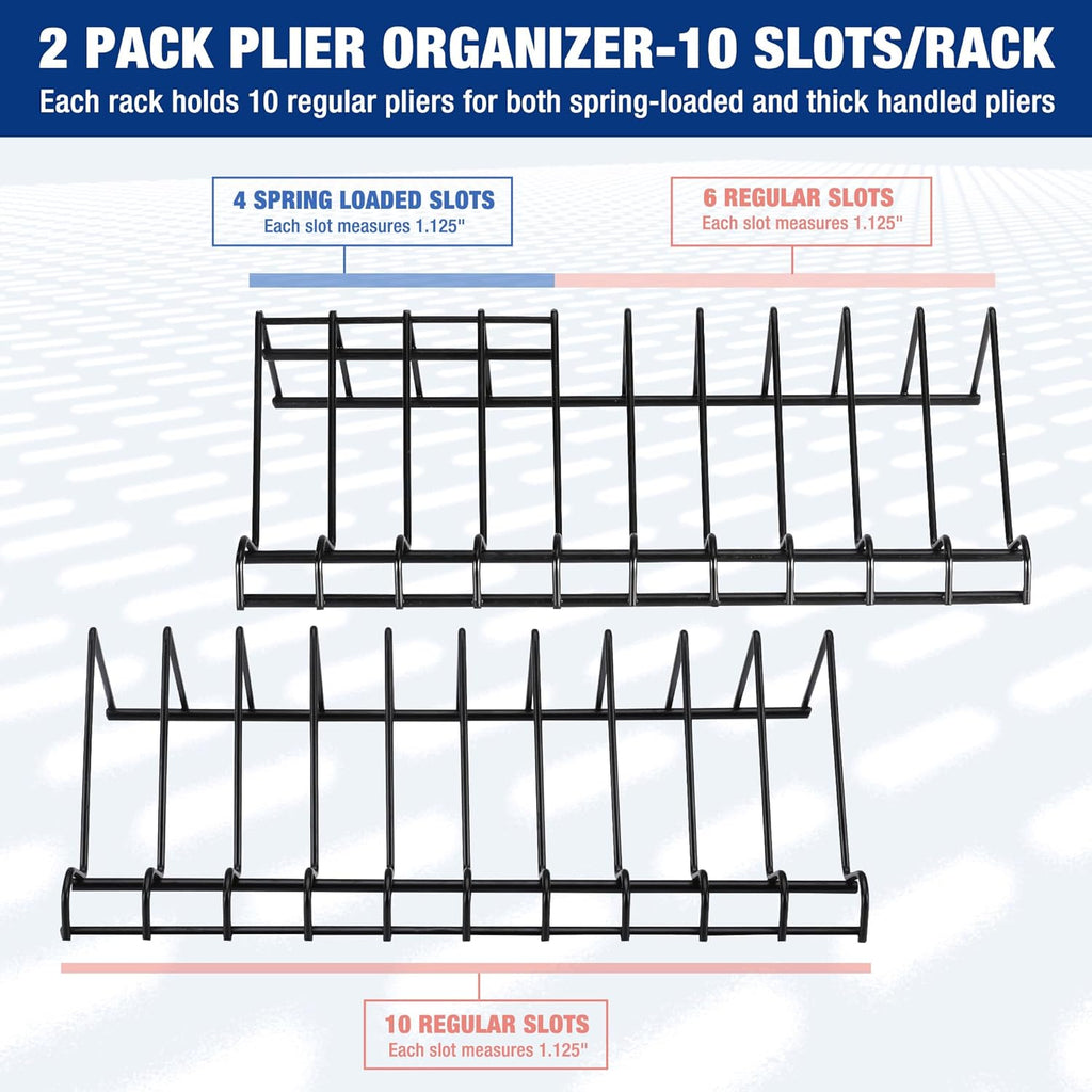 2-Pack Plier Organizer Rack, 20 Slots U60531