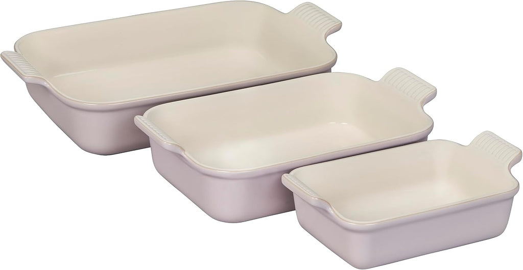 Stoneware Heritage Set 3 Rectangular Dishes, Shallot, 1.1 qt., 2.5 qt. & 4 qt. O1973