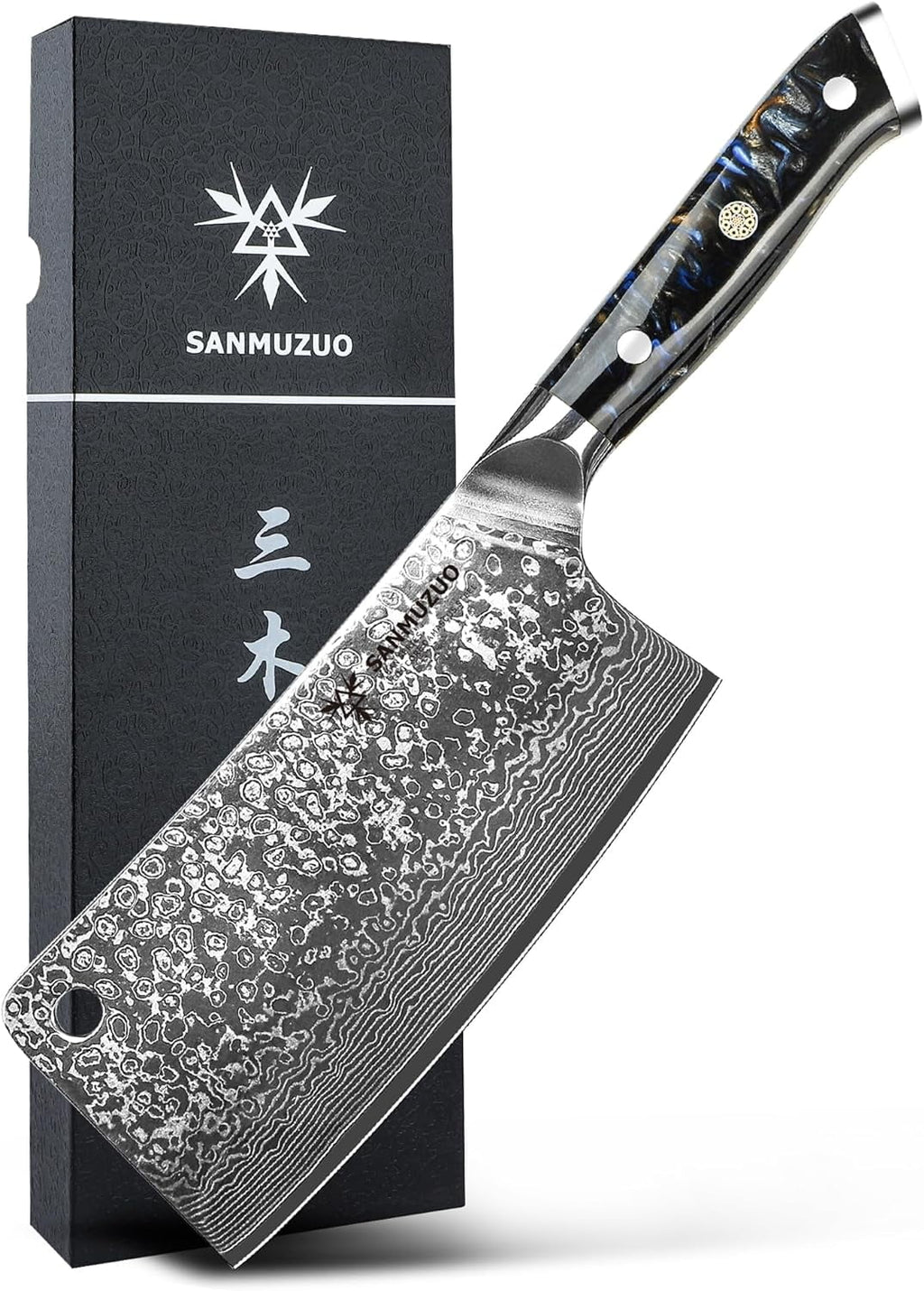 7 inch VG10 Damascus Steel Cleaver Knife Y160