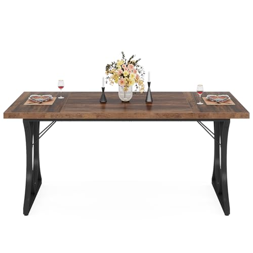 Brown Black Rectangle Dining Table C417628