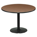 42x22 Round Standard Height Table Wild Cherry Top Black Base E358539