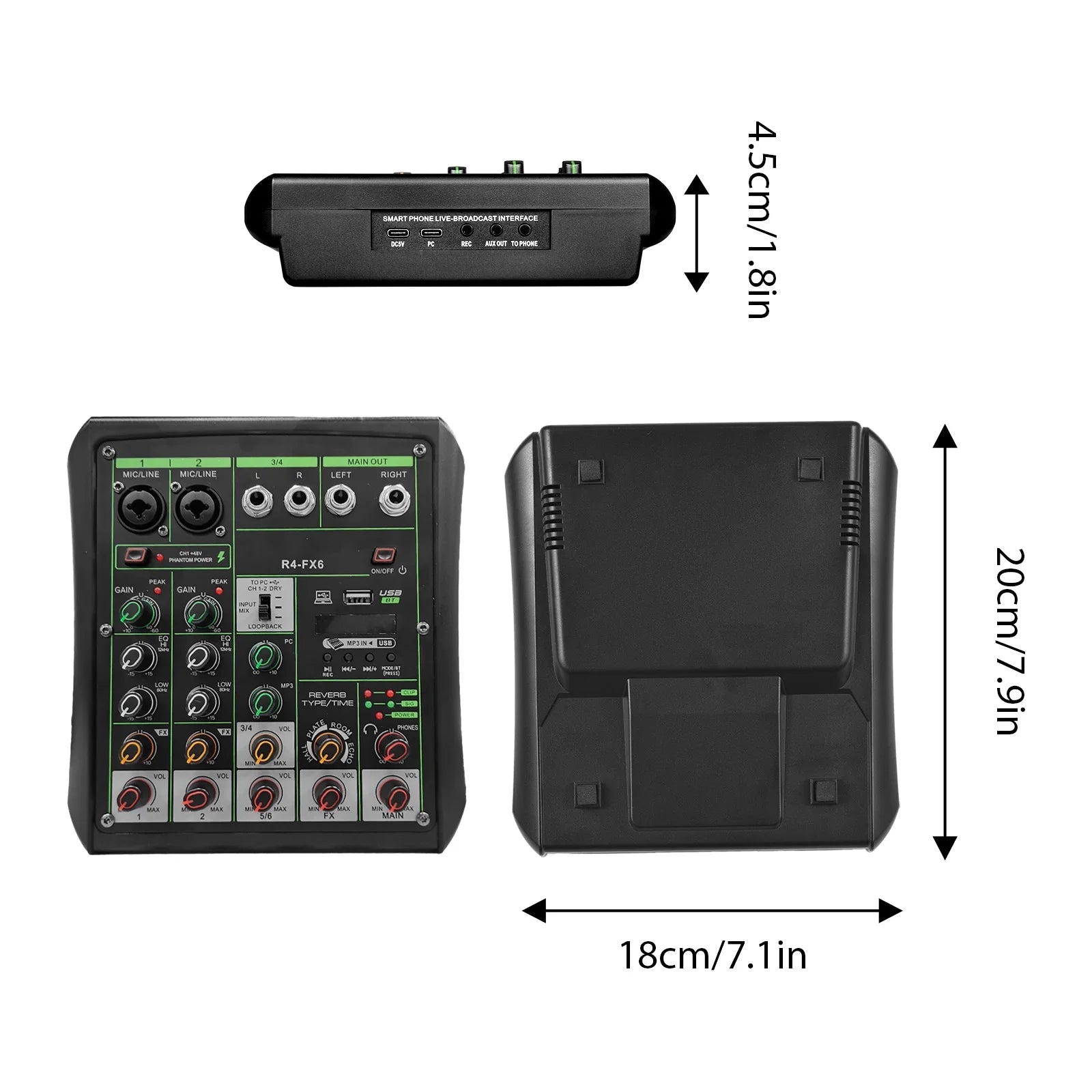 6 Channel USB Audio Mixer with MP3 Player C21661