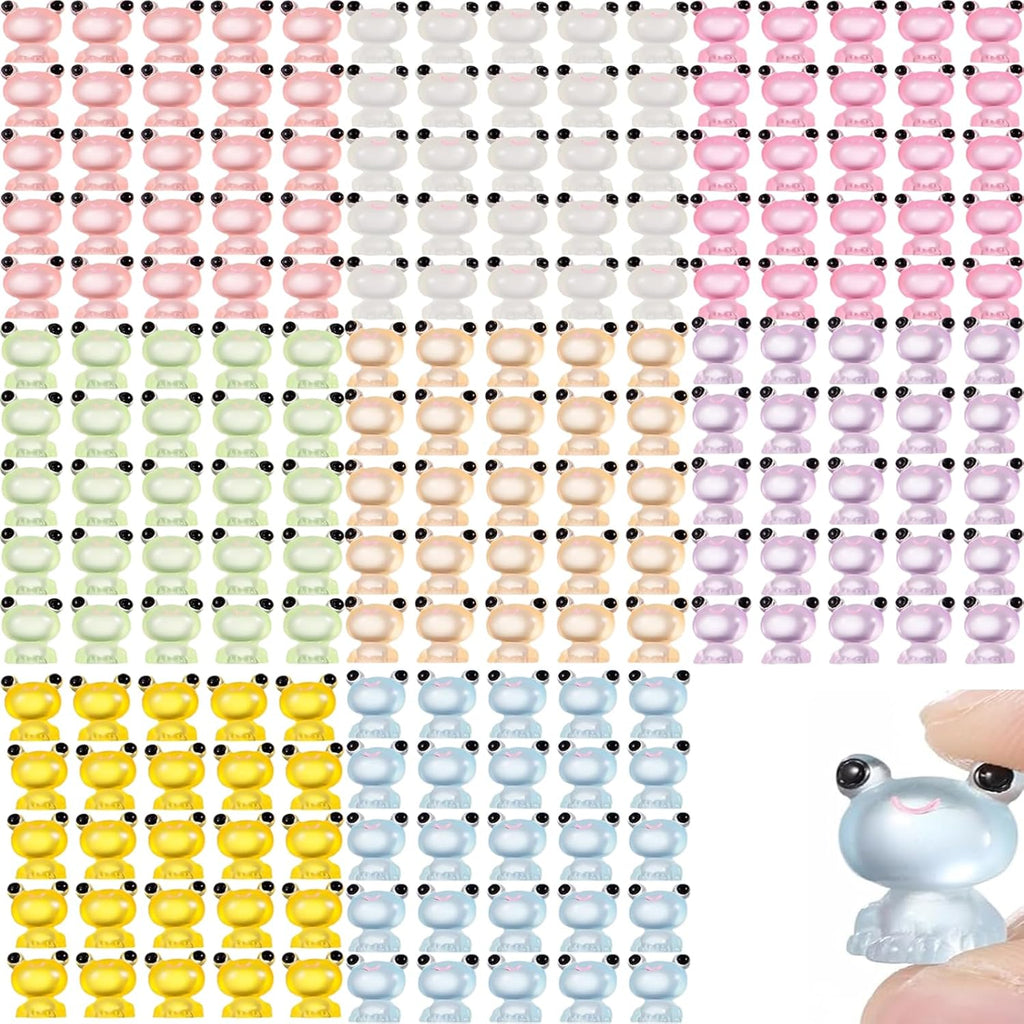 200 Pack Mini Glow in The Dark Resin Frogs Figurines V92981