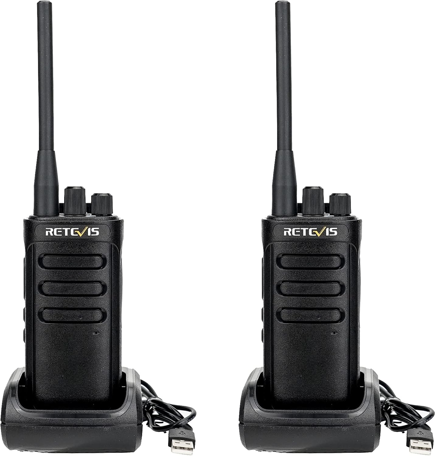 Walkie-Talkies 2 Pack 16CH 2000mAh Rechargeable Two Way Radios with Earpiece M422077