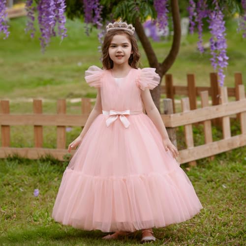 Tulle Gown Girls Long Princess Dress V642