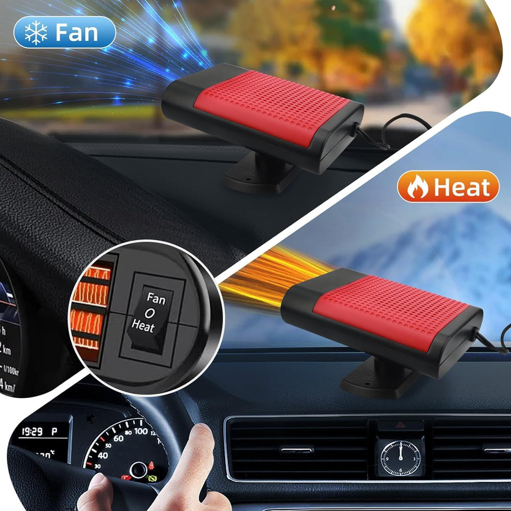 12V 150W Portable Car Heater Defroster with 360-Degree Suction Holder Z37258