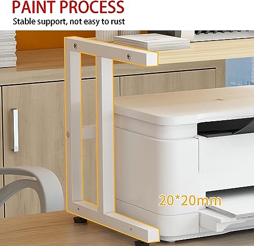 Black 2 Tier Printer Stand with Wheels J6368