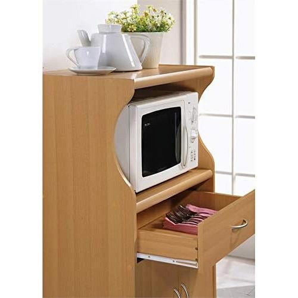 Beech Microwave Kitchen Cart U19585