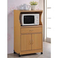 Beech Microwave Kitchen Cart U19585