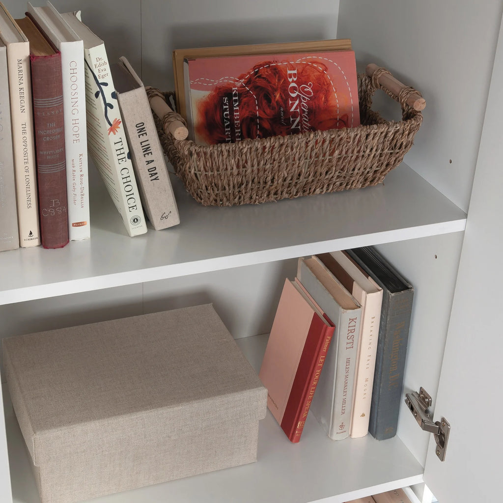 White Engineered Wood Storage Cabinet M771