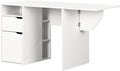 White Expandable Craft Table with Drawers and Shelves G293781