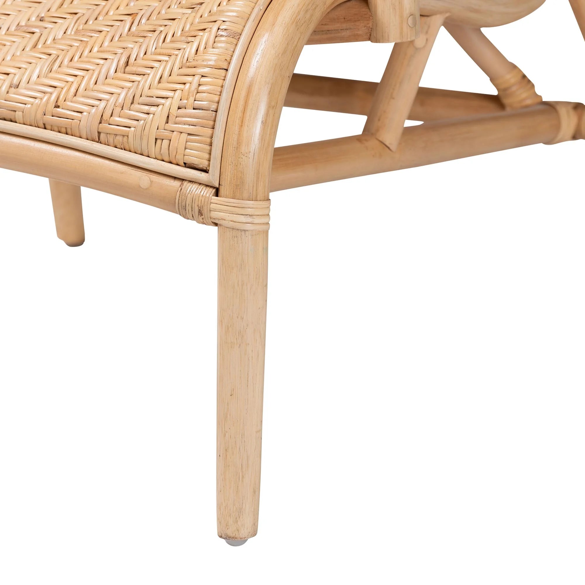Natural Brown Rattan Lounge Chair D350234