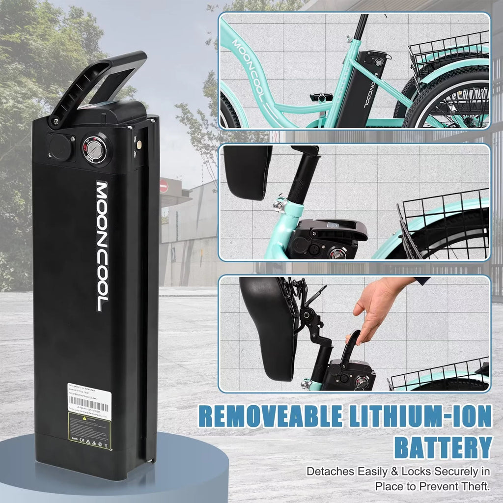 24" 350W 36V 7 Speeds Electric Tricycle with Basket Z90825