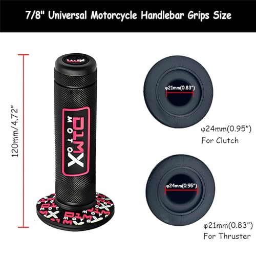 Red Non-Slip Rubber Motorbike Handle Grip F53459