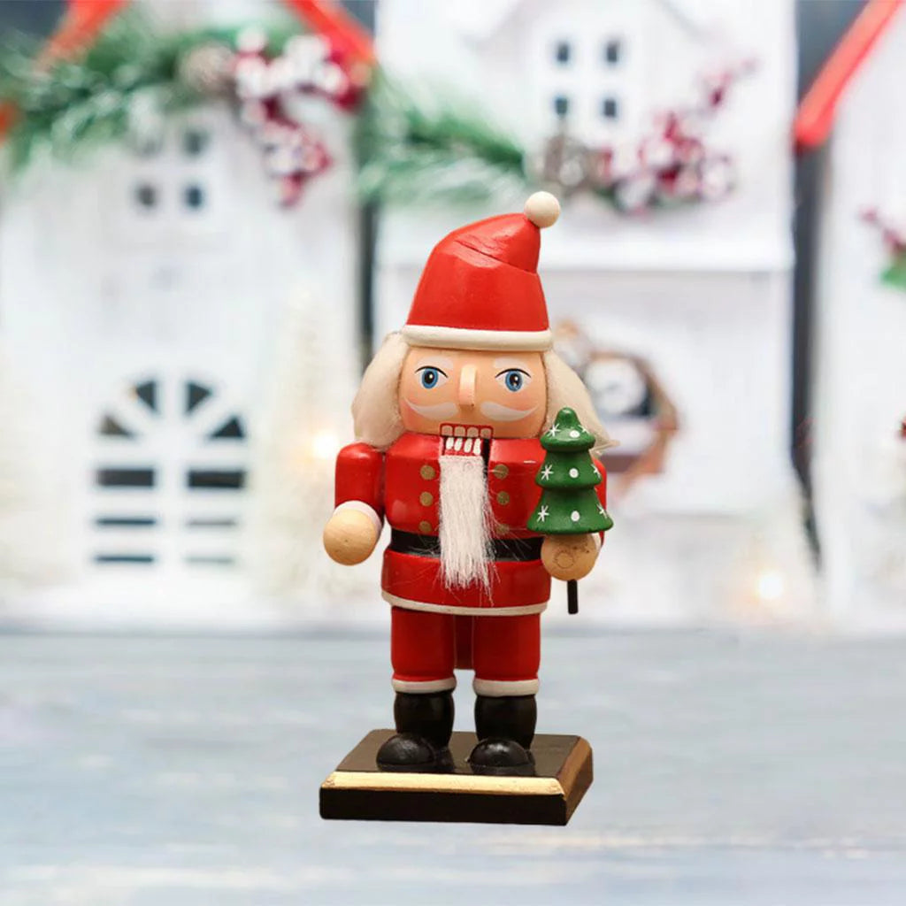 2-pack 16cm Wooden Nutcracker Christmas Décor A74759