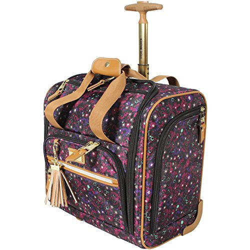 15 Inch Carry On Suitcase Lightweight Spinner Luggage Peek-A-Boo Black K456