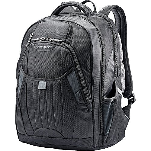 Large Backpack, Black/Orange, 18 x 13.3 x 8.6 M702478