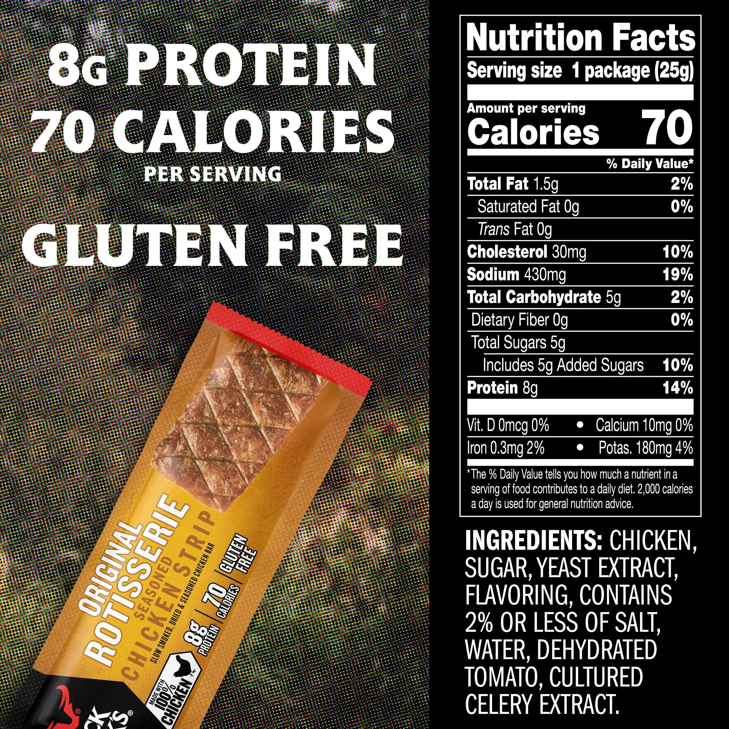 Meat Bars, Rotisserie Chicken, 12 Count H692803