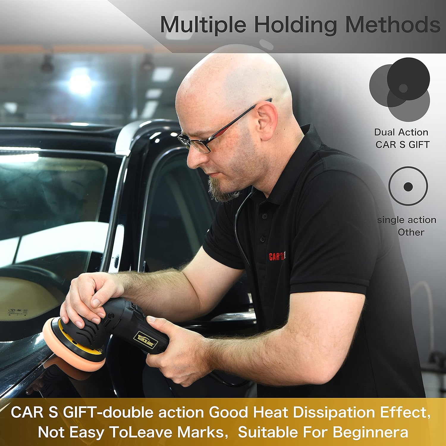 5inch Random Orbital Polisher 6 Variable Speed Waxing Kit I447