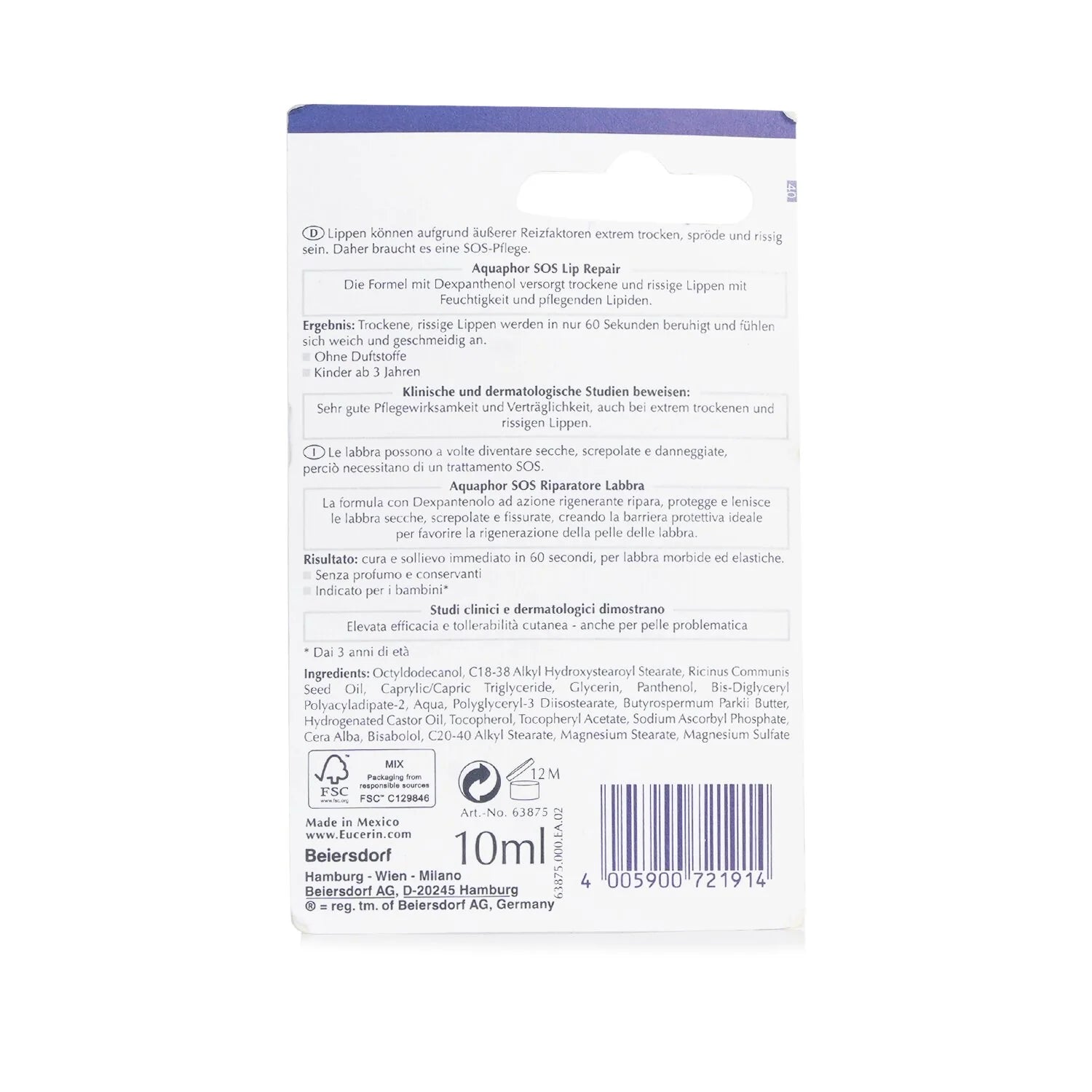 Aquaphor SOS Lip Repair 10ml M664