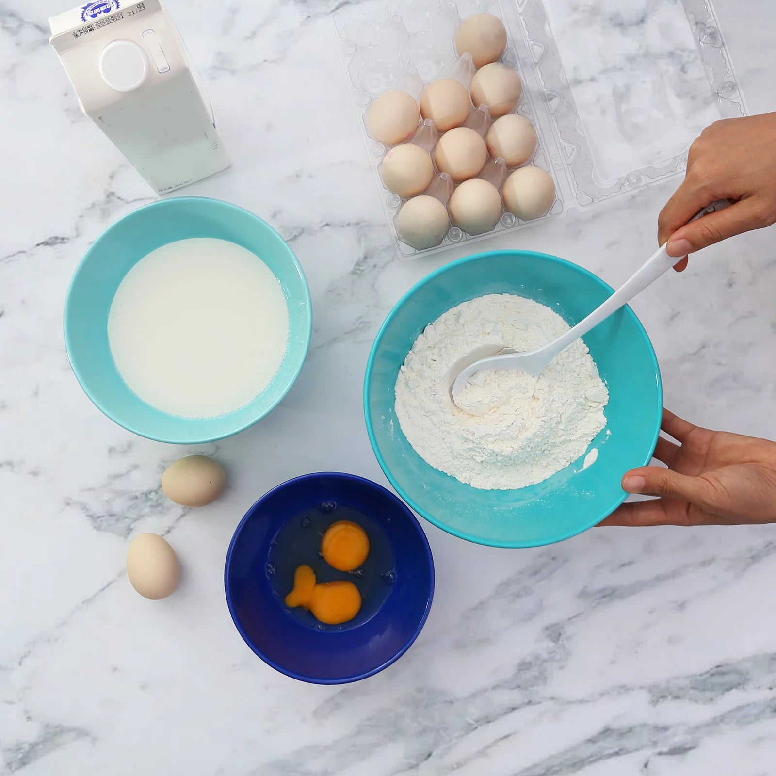 3-Piece Melamine Mixing Bowl Set with Lids O4872