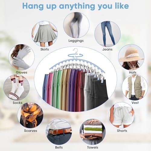 Black 3 Pack Pants Hangers with 15 Clips F200567