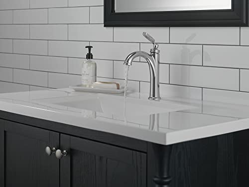 Brushed Nickel Single Hole Bathroom Faucet with Metal Push-Pop Drain Assembly A266