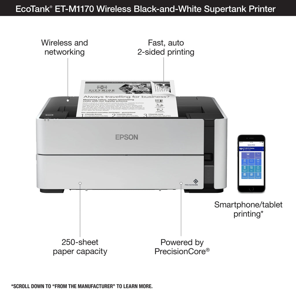 EcoTank ET-M1170 Wireless Monochrome Supertank Printer X847