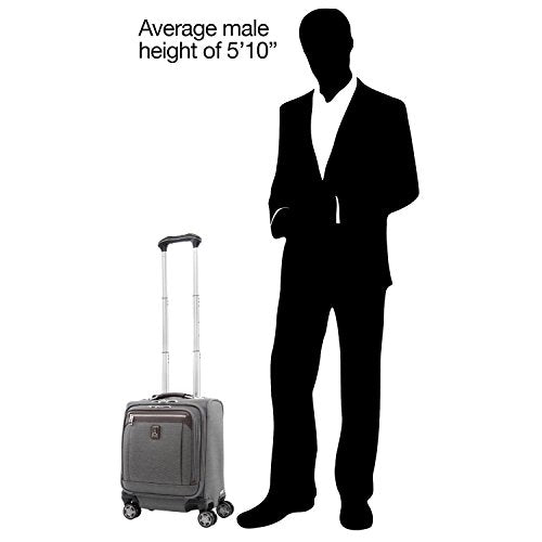 Vintage Grey 16-Inch Underseat Spinner Tote Bag with USB Port C9644