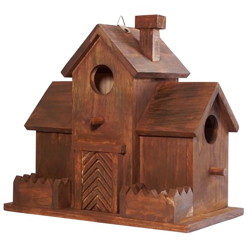 3 Hole Bird House with Bird Feeder R45706