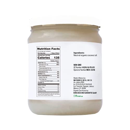 Organic Coconut Oil 16 Fl Oz cold pressed D514