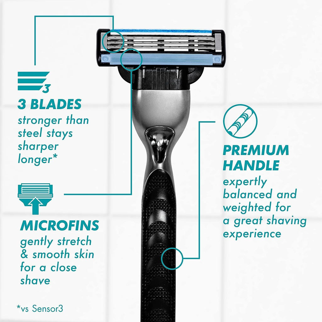 Mach3 Razor Handle + 5 Blade Refills O19361