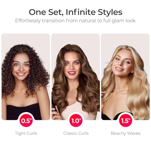3 in 1 Ceramic Hair Curler 1/2, 1, 1 1/2 Inch L94191
