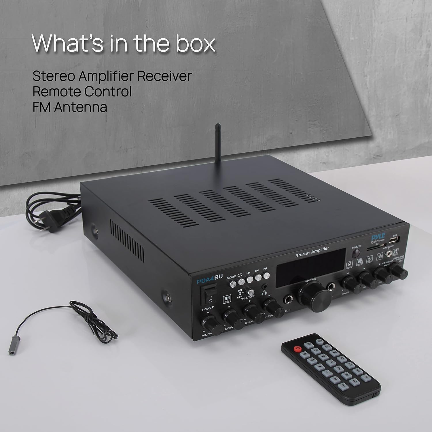 Wireless Bluetooth Home Stereo Amplifier 200 Watt Power Amplifier Home Audio Receiver J4779