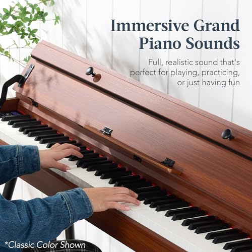 Natural Weighted Full Size Digital Piano with Metal Legs G166