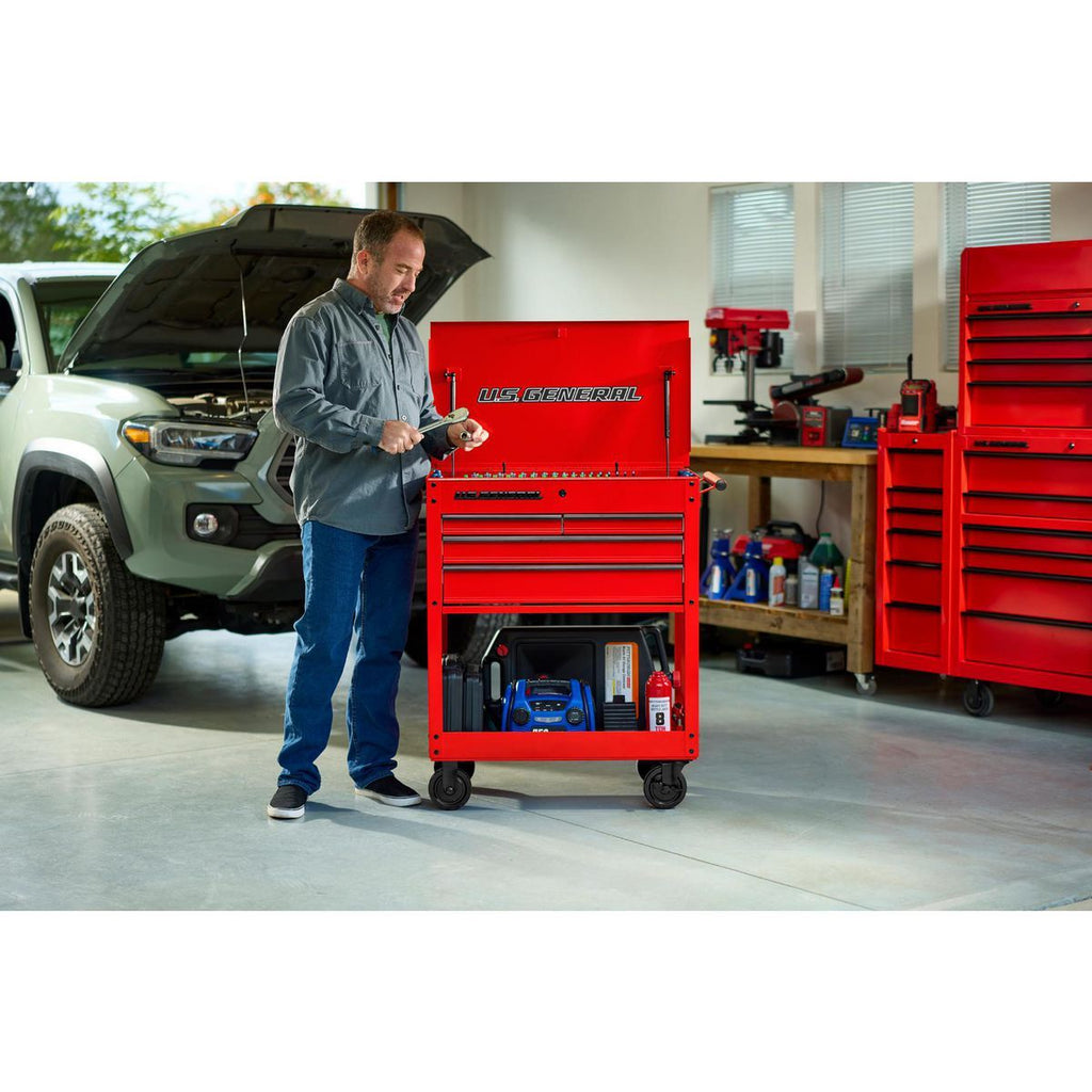 Red 4-Drawer Tech Cart U15633