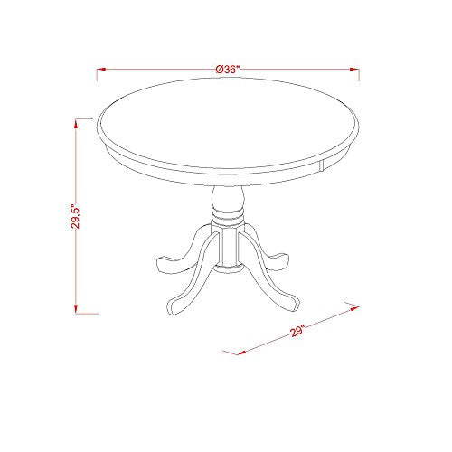 Black Hardwood Frame Dining Room Table and Dining Chairs Set of 2 K192253