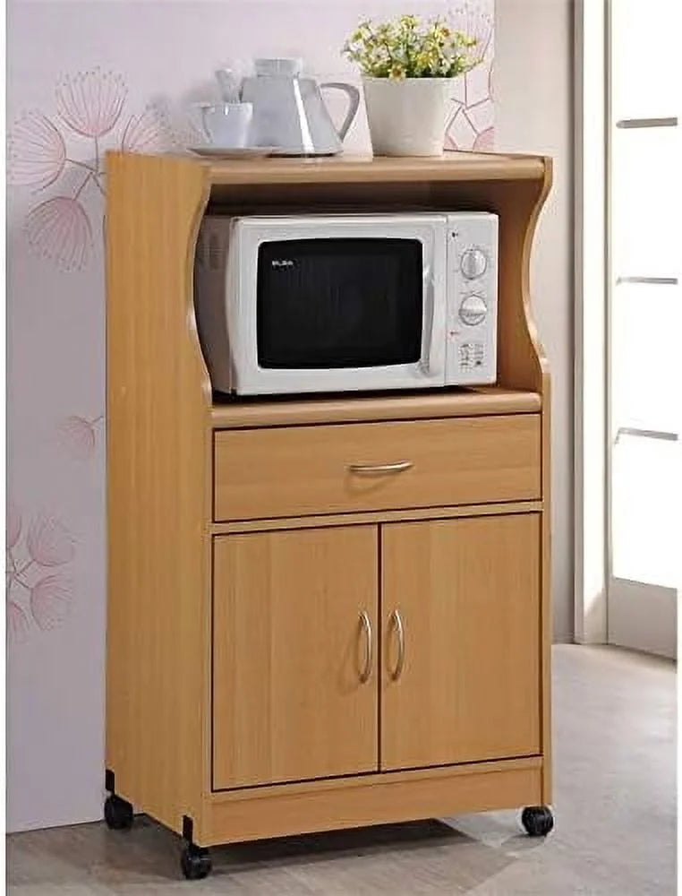 Beech Microwave Kitchen Cart U19585