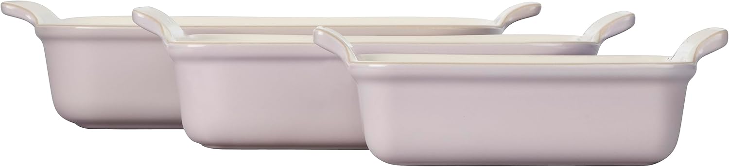 Stoneware Heritage Set 3 Rectangular Dishes, Shallot, 1.1 qt., 2.5 qt. & 4 qt. O1973