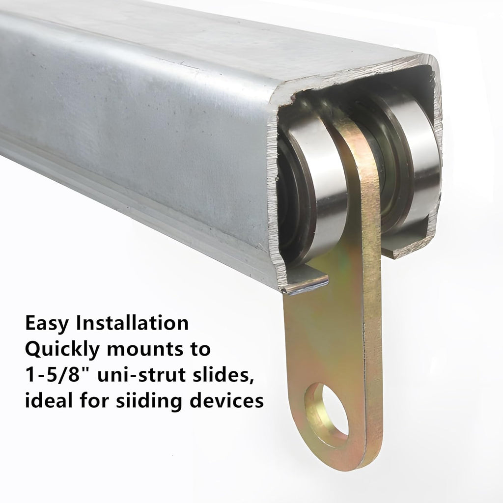 2 Wheel Trolley Assembly Roller for 1-5/8" Strut Channel 4pc D2794